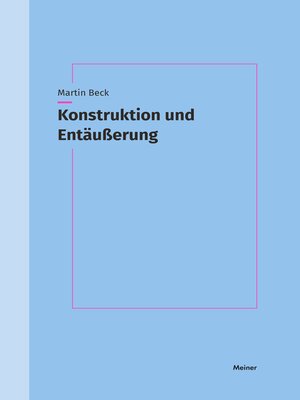 cover image of Konstruktion und Entäußerung